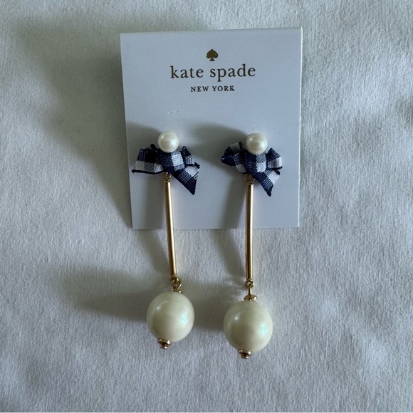 Kate Spade New York Pretty Pearly Drop Earrings – Navy Multi - Picture 3 of 6